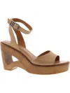LUCKY BRAND WOMENS LEATHER ANKLE STRAP PLATFORM SANDALS