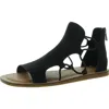 LUCKY BRAND WOMENS LEATHER CUSHIONED FOOTBED FLAT SHOES