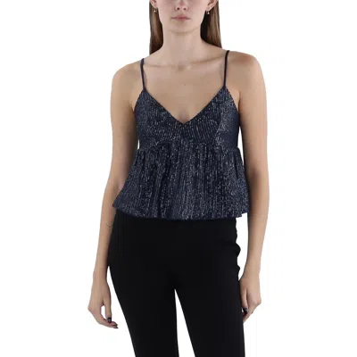 Lucky Brand Womens Mesh Sequined Cropped In Multi