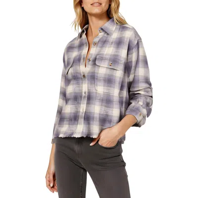 Lucky Brand Womens Plaid Cotton Button-down Top