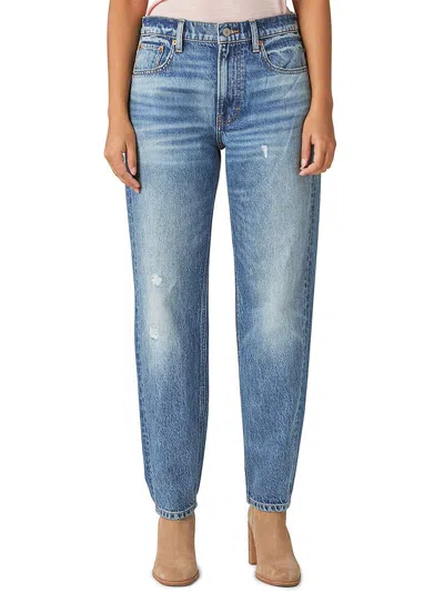 LUCKY BRAND WOMENS RELAXED WHISKER WASH STRAIGHT LEG JEANS
