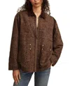 Lucky Brand Women'sâ Washed Oversized Chore Jacket In Brown