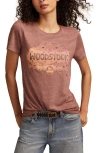 Lucky Brand Woodstock Embellished Graphic T-shirt In Brown