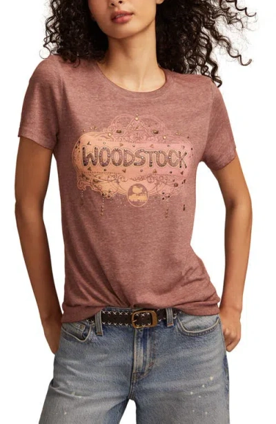 LUCKY BRAND LUCKY BRAND WOODSTOCK EMBELLISHED GRAPHIC T-SHIRT