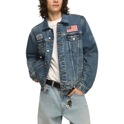 Lucky Brand X Coca-cola Cotton Denim Trucker Jacket In Blue