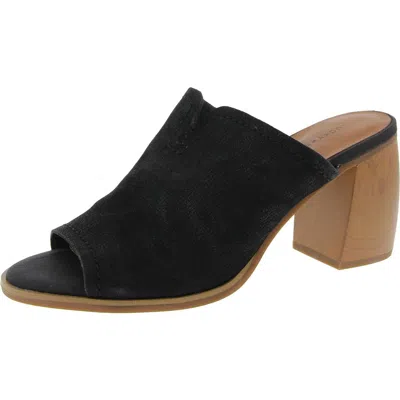 Lucky Brand Xennal Womens Solid Leather Block Heel In Black