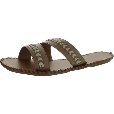 Lucky Brand Zanora Womens Slip On Flat Slide Sandals In Multi