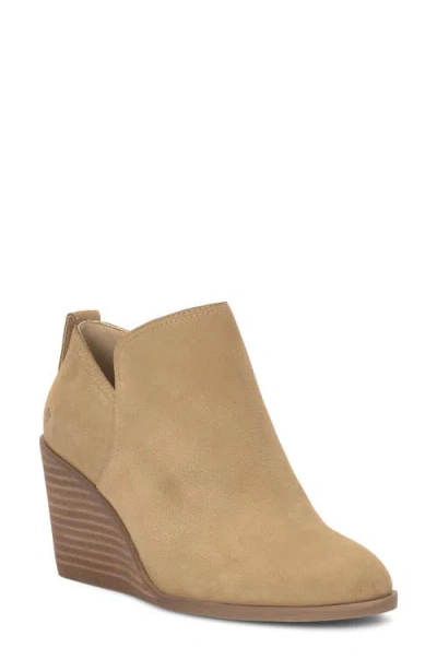 Lucky Brand Zinlay Leather Wedge Bootie In Blue