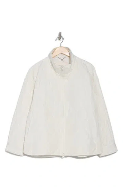 Lucky Brand Zip Front Onion Quilt Jacket In Ivory