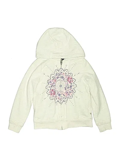 Pre-owned Lucky Brand Kids' Zip Up Hoodie In Ivory