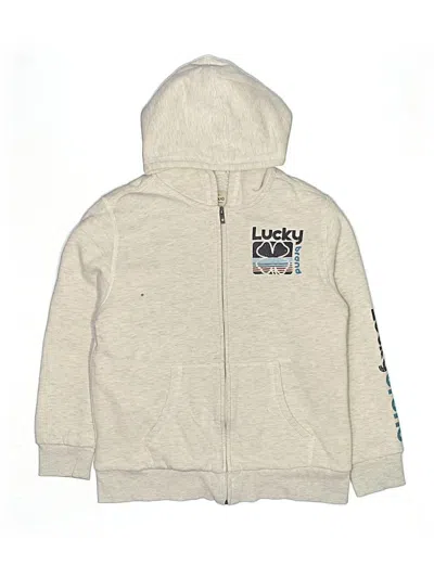 Pre-owned Lucky Brand Kids' Zip Up Hoodie In Silver