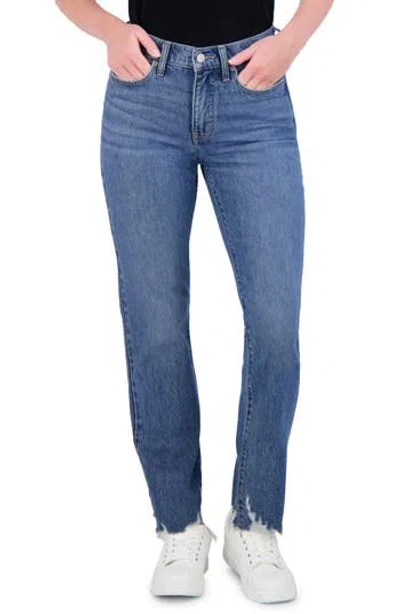 Lucky Brand Zoe High Waist Straight Leg Jeans In Pelican Grove Fray