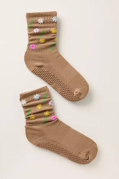 Lucky Honey The Wild Flower Embroidered Socks