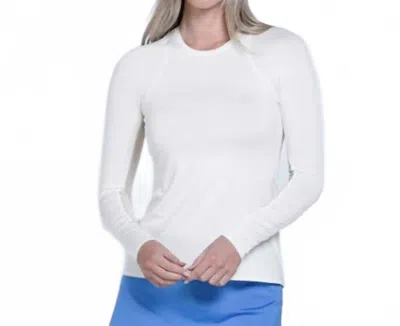 Lucky In Love Breeze Long Sleeve Top In Bone In White