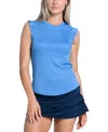 Lucky In Love Bring It On Rib Tank In Blue