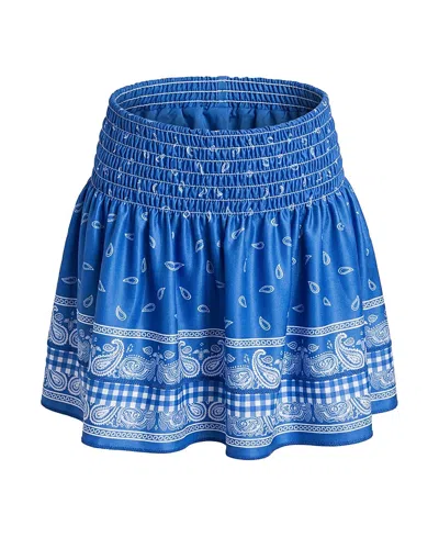Lucky In Love Girls' Americana Smocked Skirt - Little Kid, Big Kid In Blue
