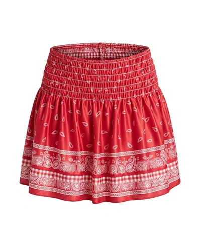 Lucky In Love Girls' Americana Smocked Skirt - Little Kid, Big Kid In Red