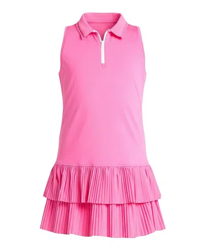 Lucky In Love Girls' Match Pleat Dress - Little Kid, Big Kid In Pink