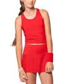 Lucky In Love Girls' Mia Tank Top With Bra - Little Kid, Big Kid In Red