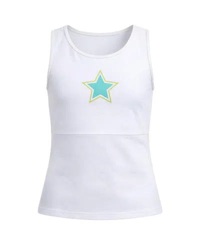 Lucky In Love Girls' Starlane Tank Top - Little Kid, Big Kid In White