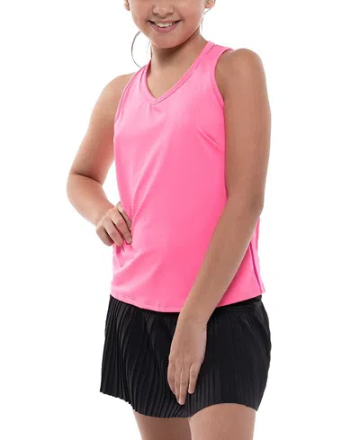 Lucky In Love Girls' V-neck Cutout Tank Top - Little Kid, Big Kid In Pink