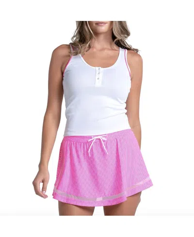 Lucky In Love Henley Tank In White