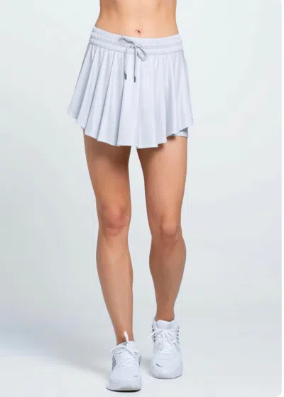 Lucky In Love High Waist All That Shimmer Skirt In Heather Gray In White