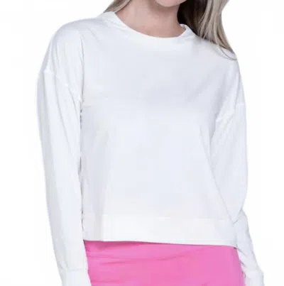 Lucky In Love Hype Long Sleeve Top In White