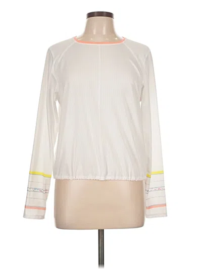 Pre-owned Lucky In Love Long Sleeve T-shirt In White