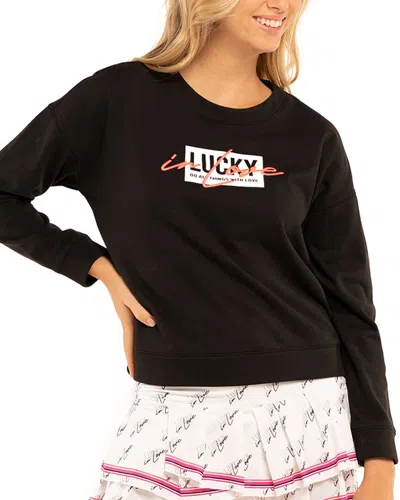 Lucky In Love Pullover In Black