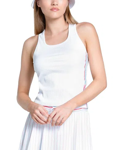 Lucky In Love Revival Rib Tank In White