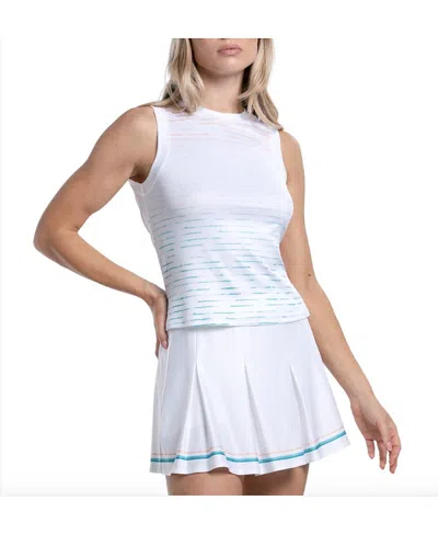 Lucky In Love Rising Tides Muscle Tank In White