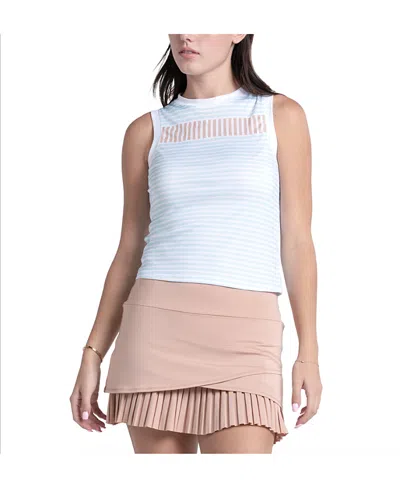 Lucky In Love Riviera Stripe Tank In White