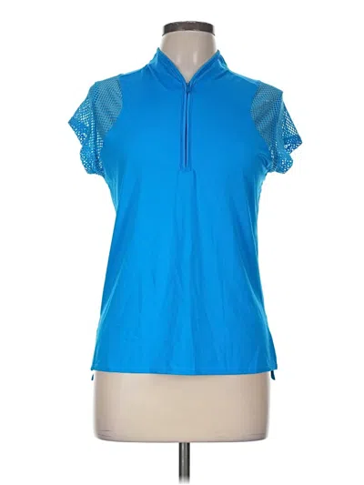 Pre-owned Lucky In Love Short Sleeve Polo Shirt In Blue