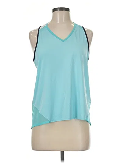 Pre-owned Lucky In Love Sleeveless Blouse In Teal