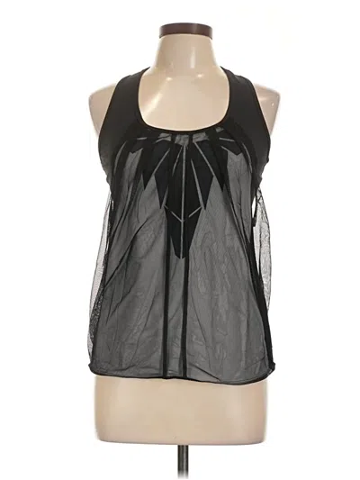 Pre-owned Lucky In Love Tank Top Black Halter Neckline Tops