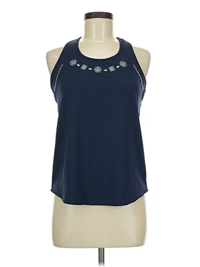 Pre-owned Lucky In Love Tank Top Blue Halter Neckline Tops