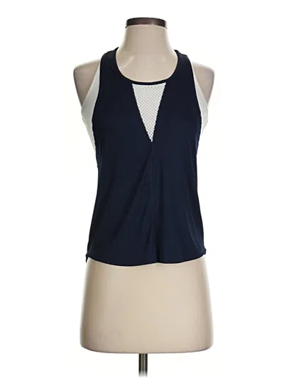Pre-owned Lucky In Love Tank Top Blue Halter Neckline Tops