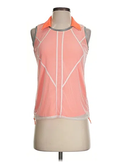 Lucky In Love Tank Top Orange Halter Neckline Tops