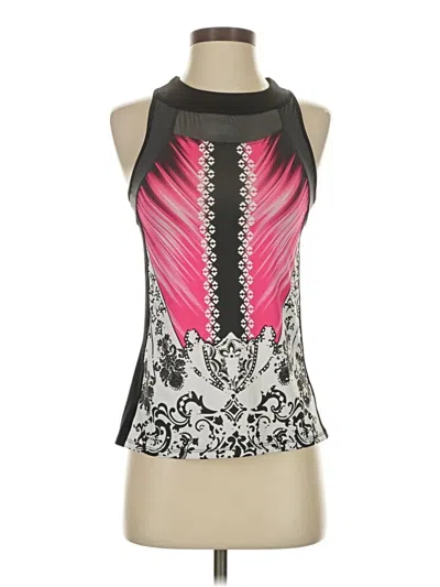 Pre-owned Lucky In Love Tank Top Pink Halter Neckline Tops