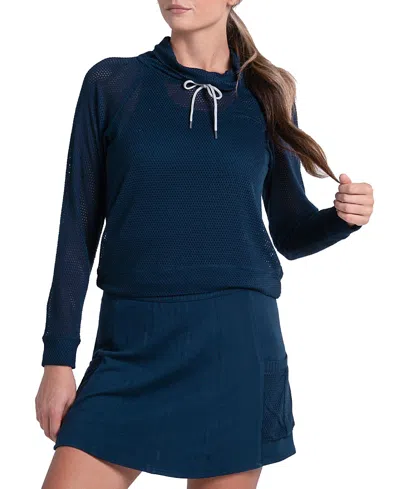 Lucky In Love Women's Chill Day Long Sleeve Top In Blue