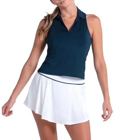 Lucky In Love Women's Club Polo Tank In Blue