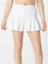 Lucky In Love Women's Core Long Retro Pleated Skirt In White In White