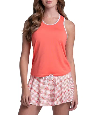 Lucky In Love Women's Court Lounge Tank In Orange