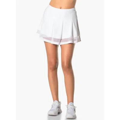Lucky In Love Women's Essentials High Waist Premier Skirt In White