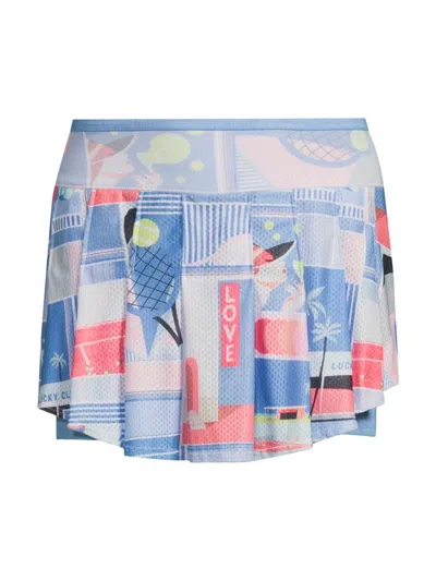 Lucky In Love Women's Linen Noveau Intuition Mini Skort In Multi