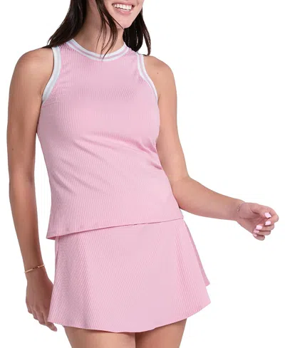 Lucky In Love Women's Paris Weave Tank In Pink