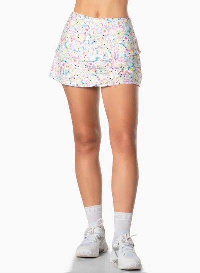 Lucky In Love Women's Poker Face Scallop Skirt In Multi In White