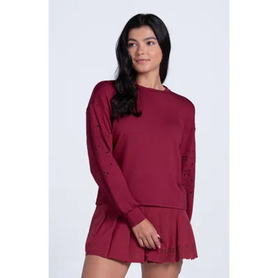 Lucky In Love Womens' Match En Rose Pullover In Burgundy