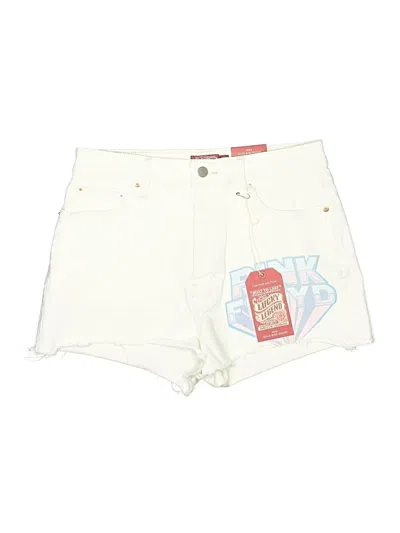 Lucky Legend Denim Shorts In White